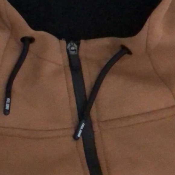 Full Send Mens Hoodie Tan Hydrophobic Streetwear Size Medium Full Zip - Picture 13 of 14